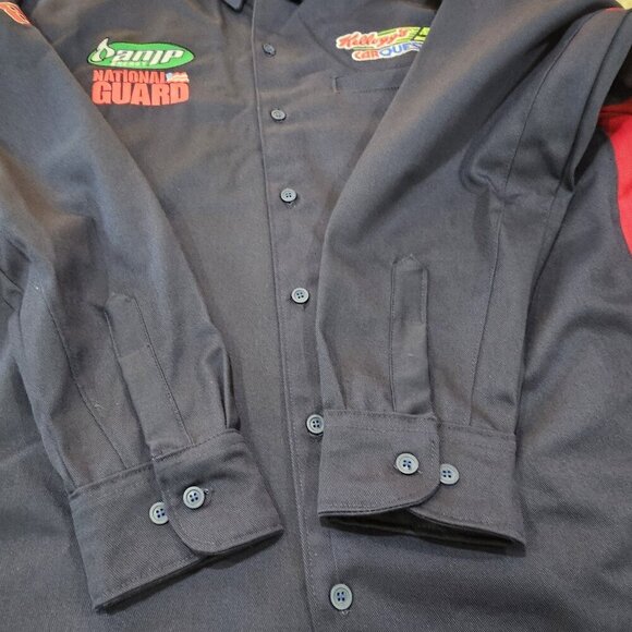 Men's Westex Hendrick Motorsports Button Up Uniform Shirt Navy Blue/Red Size M - Picture 11 of 11